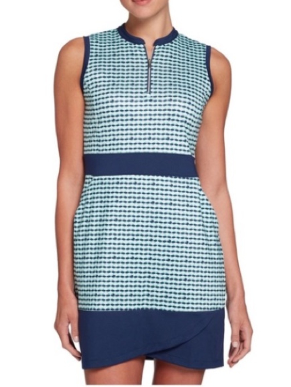 Sleeveless Women’s Color Block Golf Dress XS | Lady Hagen | Green/Blue/White
